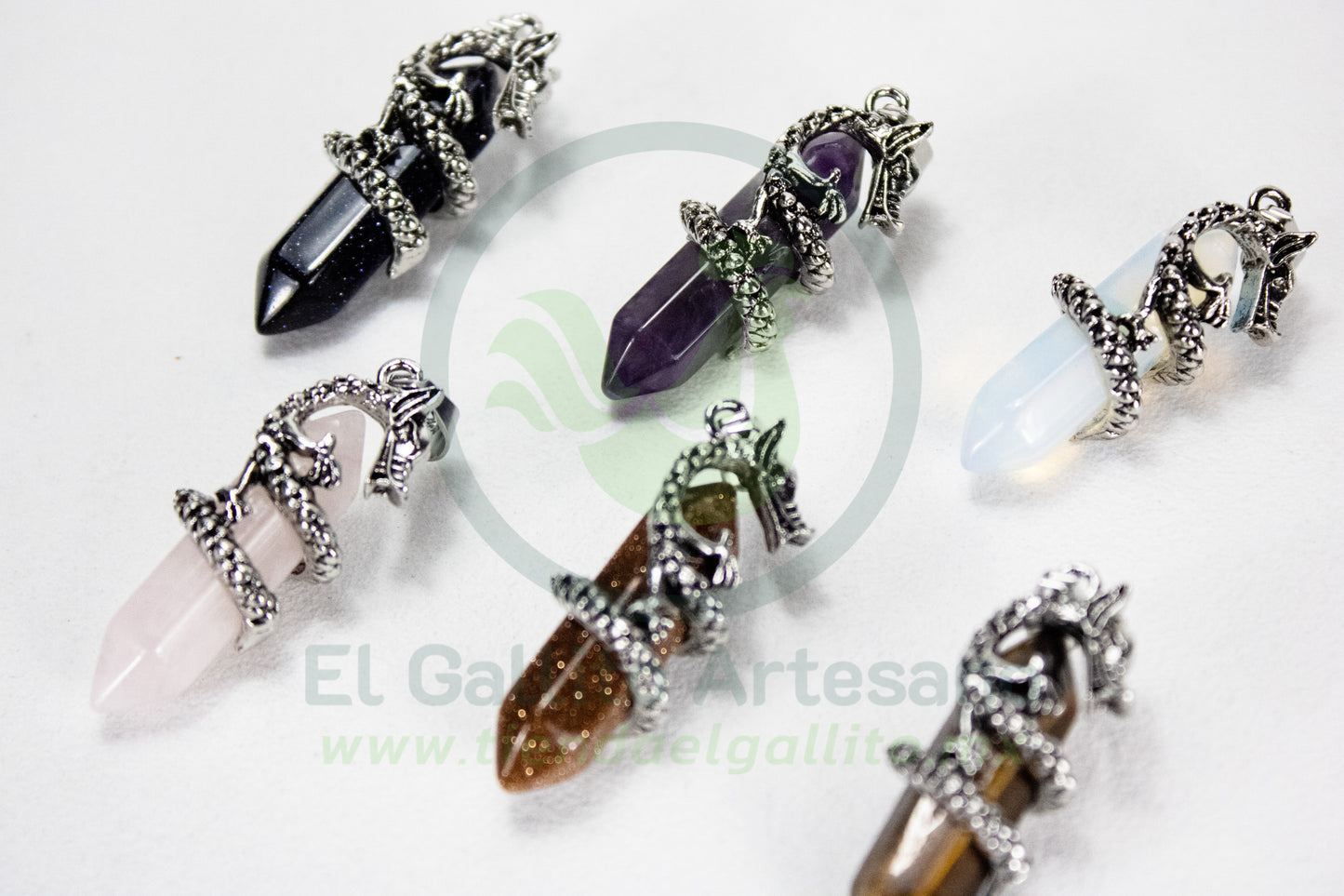 Dije #13 Piedra Obelisco Dragon