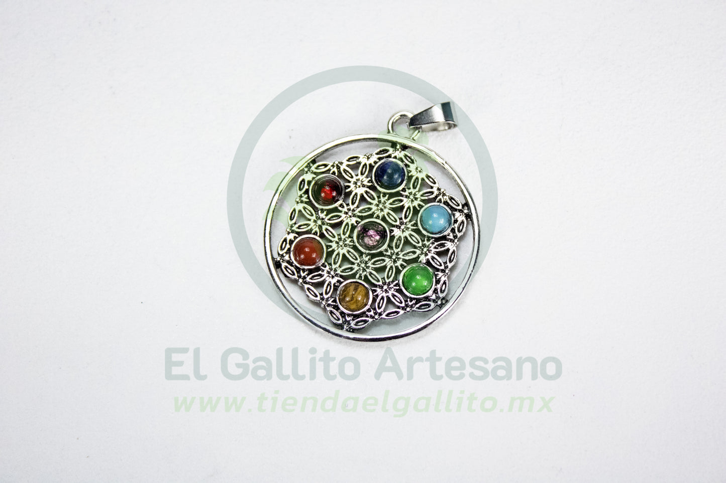 Dije #17 Piedra 7 Chakras