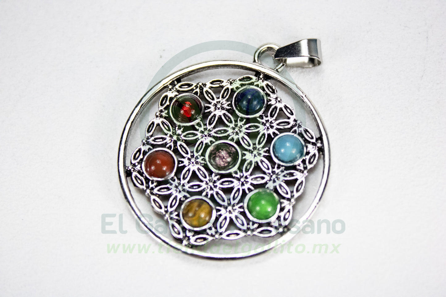 Dije #17 Piedra 7 Chakras