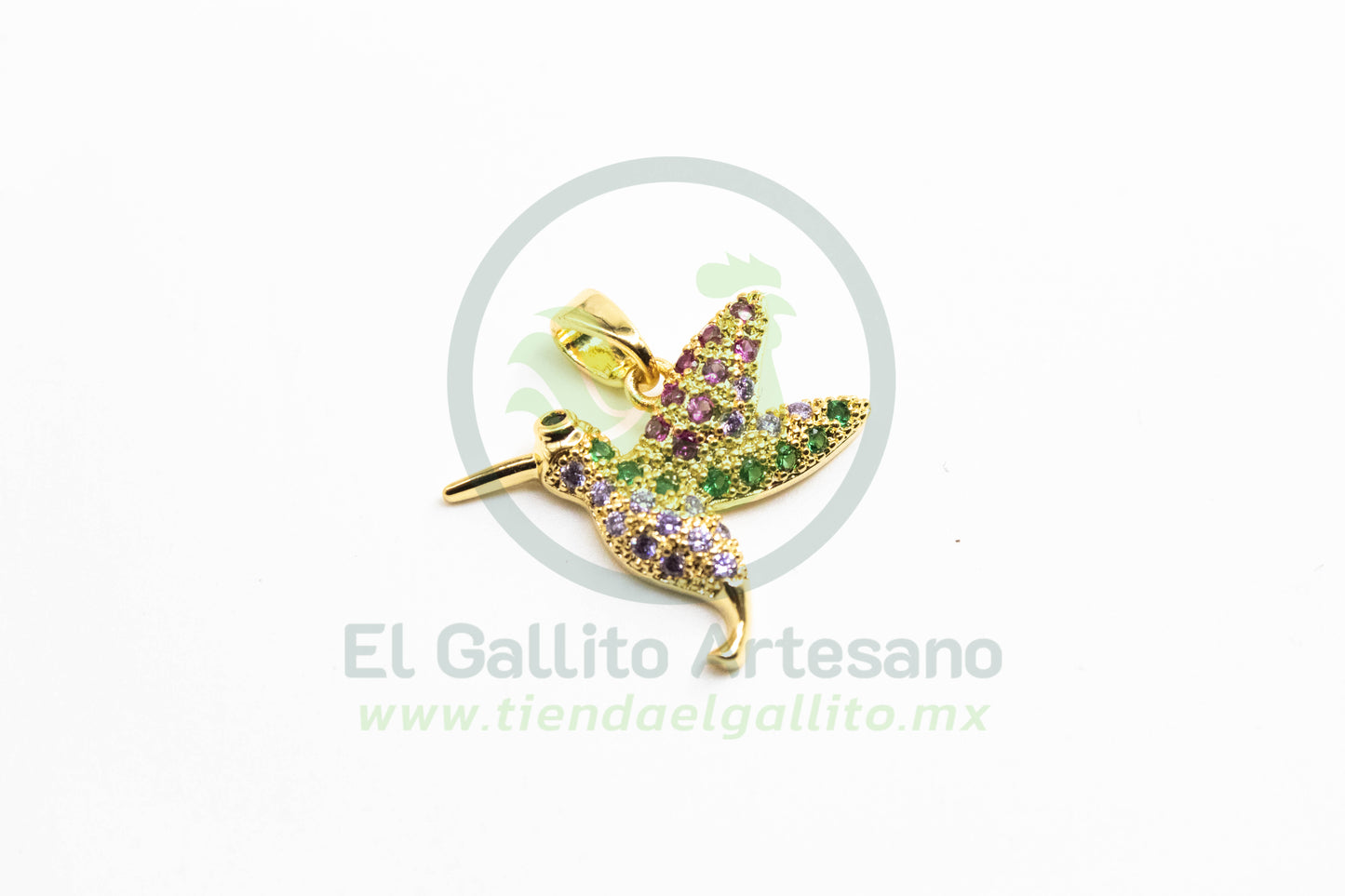 Dije Zirconia #131 | Colibrí Multicolor
