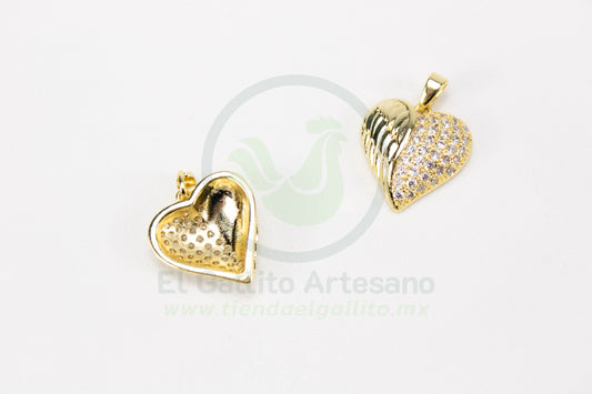 Dije Zirconia #217 | Corazón 50-50