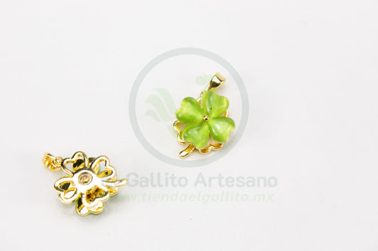Dije Zirconia #221 | Trébol Verde