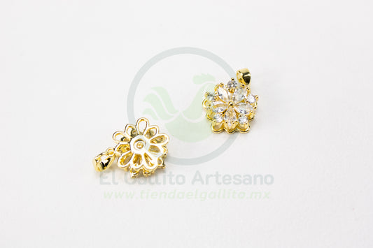 Dije Zirconia #227 | Flor Giratorio