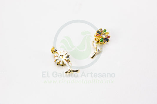 Dije Zirconia #228 | Flor Girasol Colores