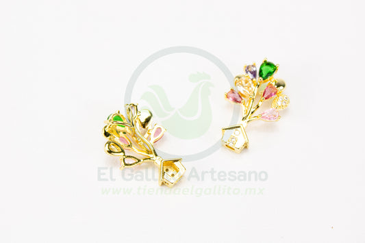 Dije Zirconia #241 | Casa con Globos Colores