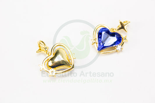 Dije Zirconia #250 | Corazón Azul