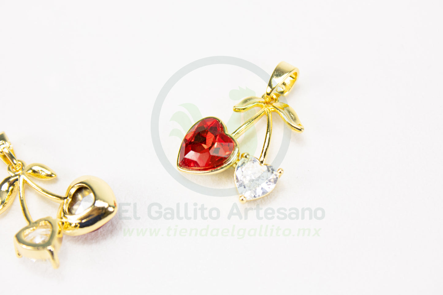 Dije Zirconia #252 | Cereza Corazones