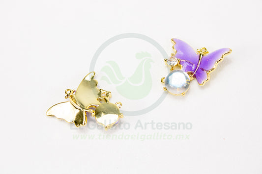Dije Zirconia #254 | Mariposa Morada