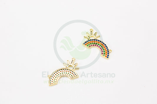 Dije Zirconia #257 | Arcoiris Sol Colores