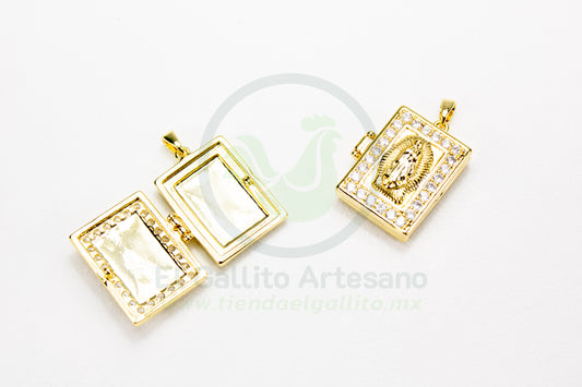 Dije Zirconia #260 | Relicario Virgen de Guadalupe