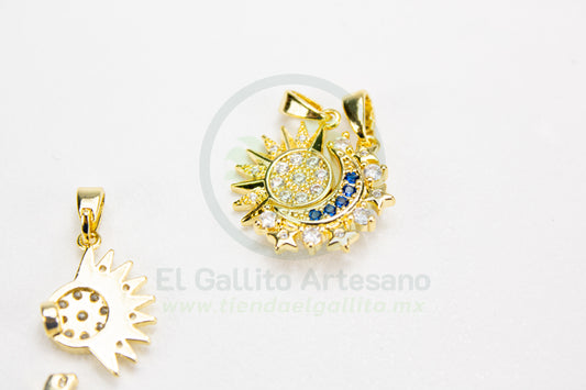 Dije Zirconia #267 | Luna y Sol 2pz