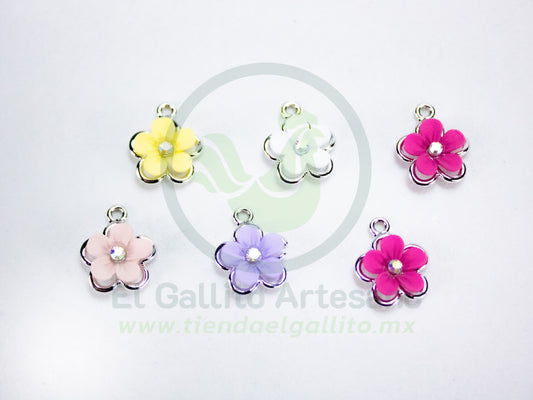 Dije #1 Esmaltado | Flor Doble