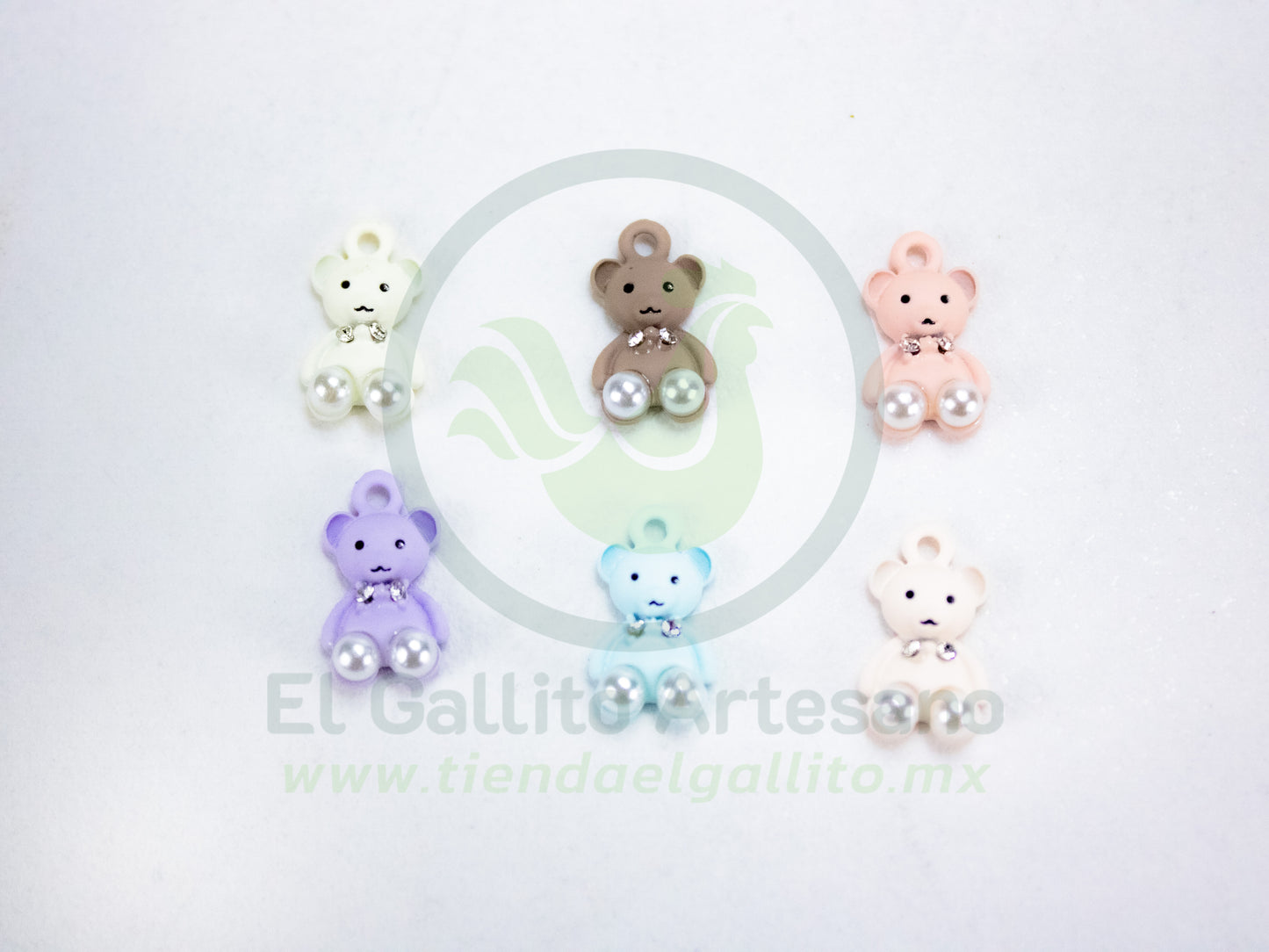 Dije #1 Esmaltado | Oso Con Moño