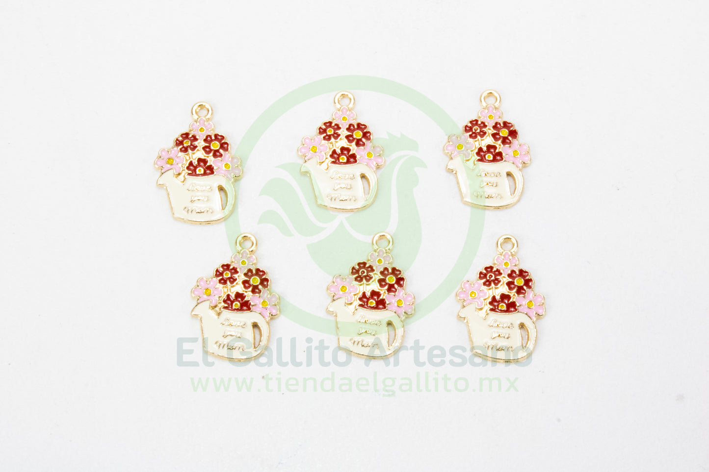 Dije #1 Esmaltado | Regadera Flores