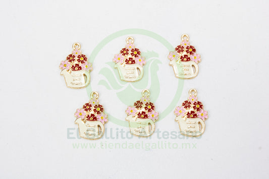 Dije #1 Esmaltado | Regadera Flores