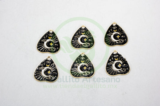 Dije #1 Esmaltado | Corazón Sol Luna