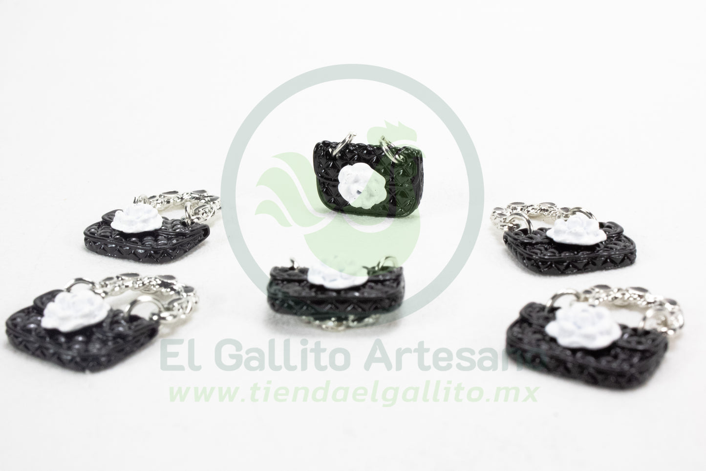 Dije #3 Esmaltado | Bolso Plateado