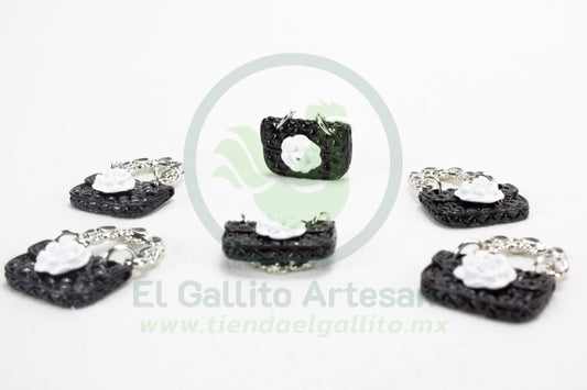 Dije #3 Esmaltado | Bolso Plateado