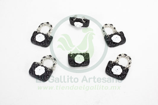 Dije #3 Esmaltado | Bolso Plateado