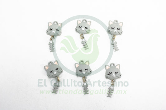 Dije #3 Esmaltado | Gato Esqueleto