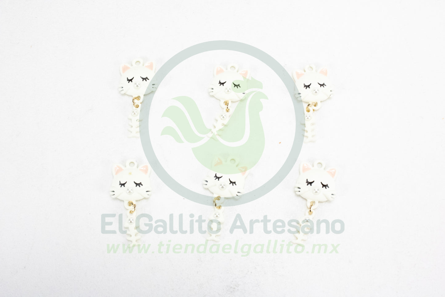 Dije #3 Esmaltado | Gato Esqueleto