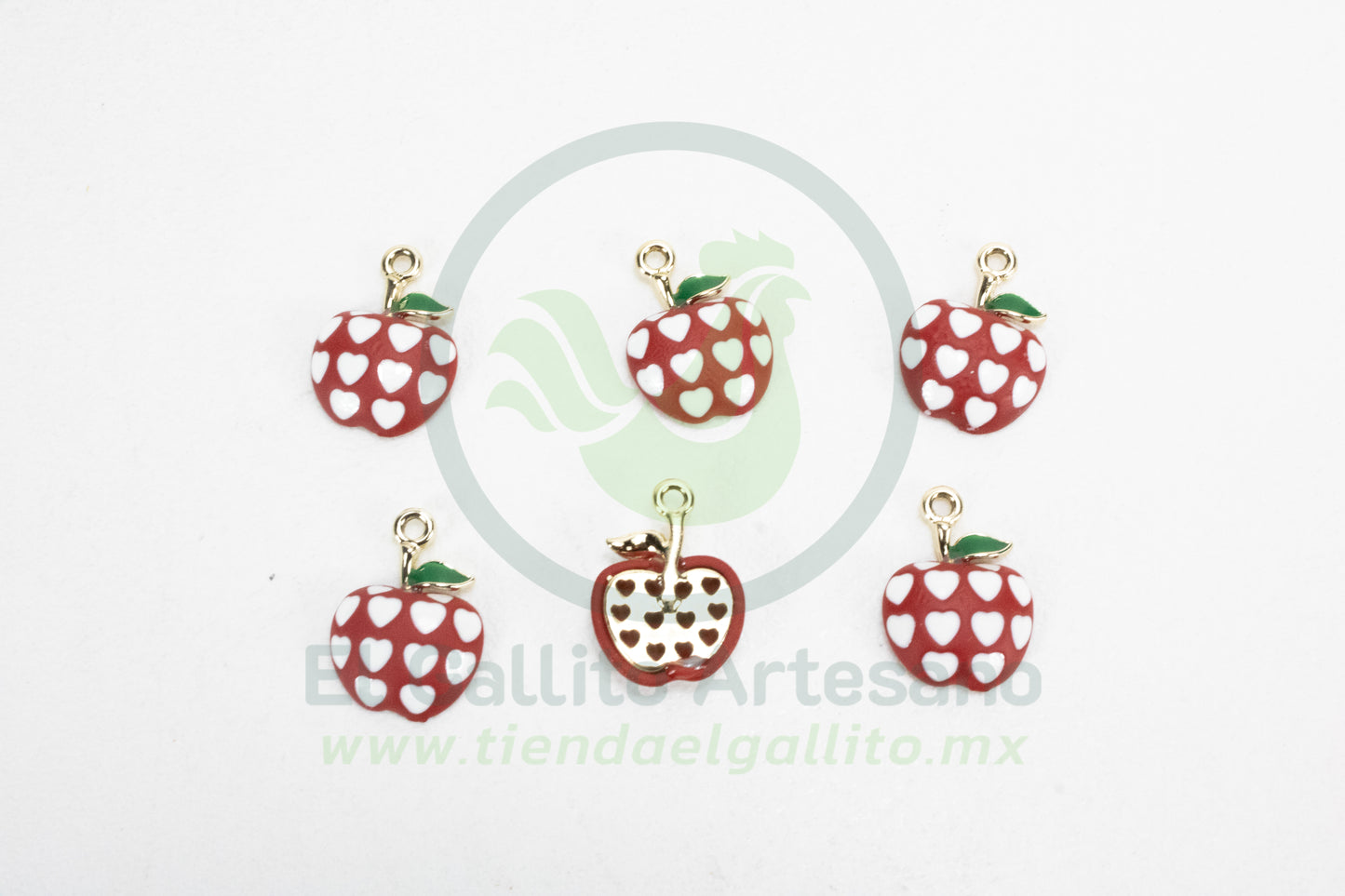 Dije #3 Esmaltado | Manzana Corazon