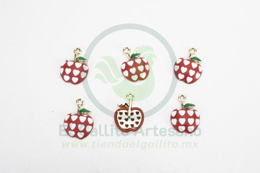 Dije #3 Esmaltado | Manzana Corazon