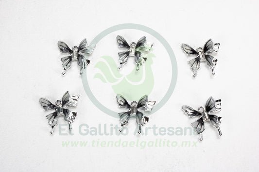 Dije #3 Esmaltado | Mariposa Plateada