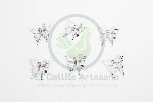 Dije #3 Esmaltado | Mariposa Plateada