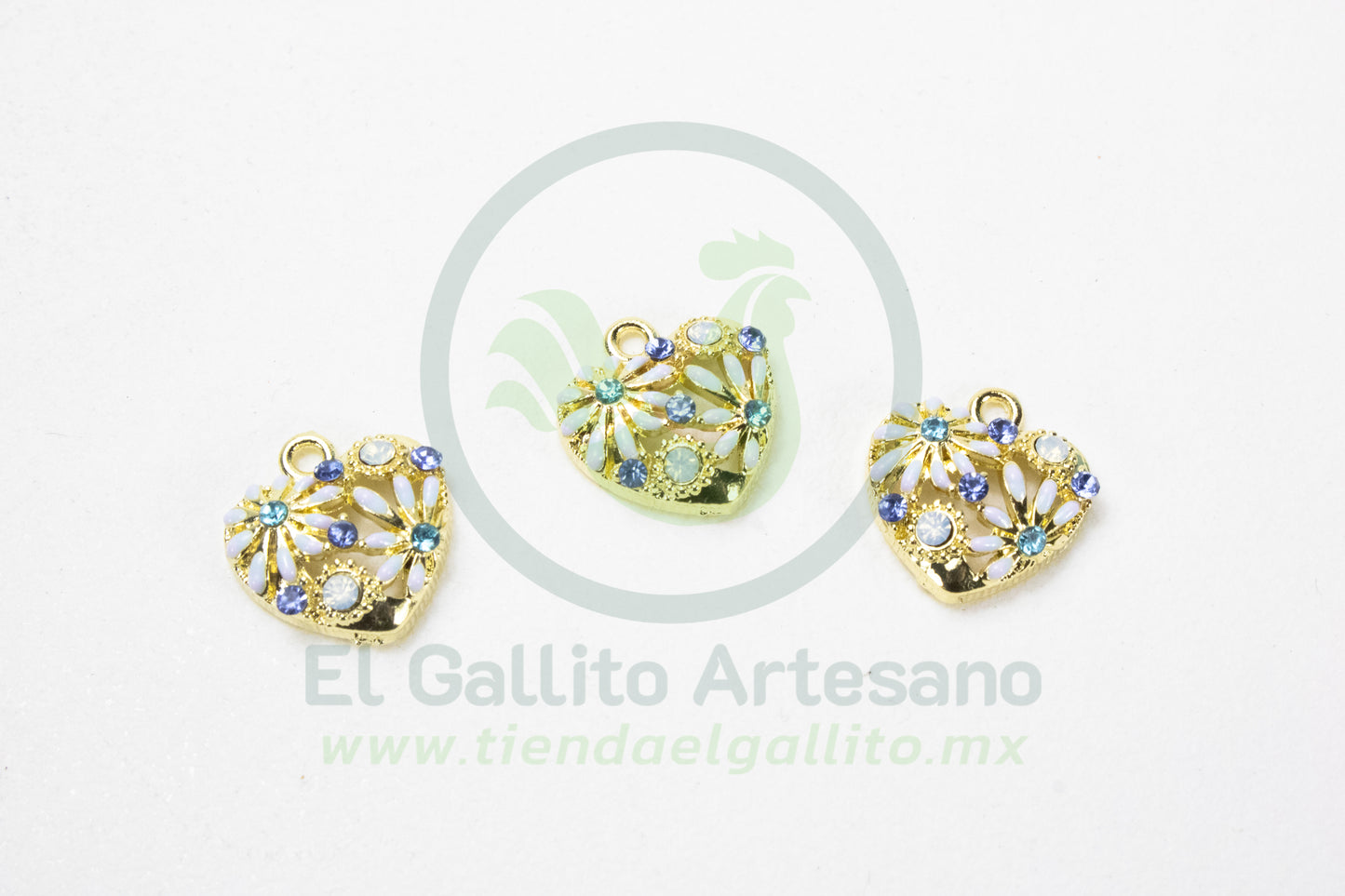 Dije #4 Esmaltado | Corazón Cristales