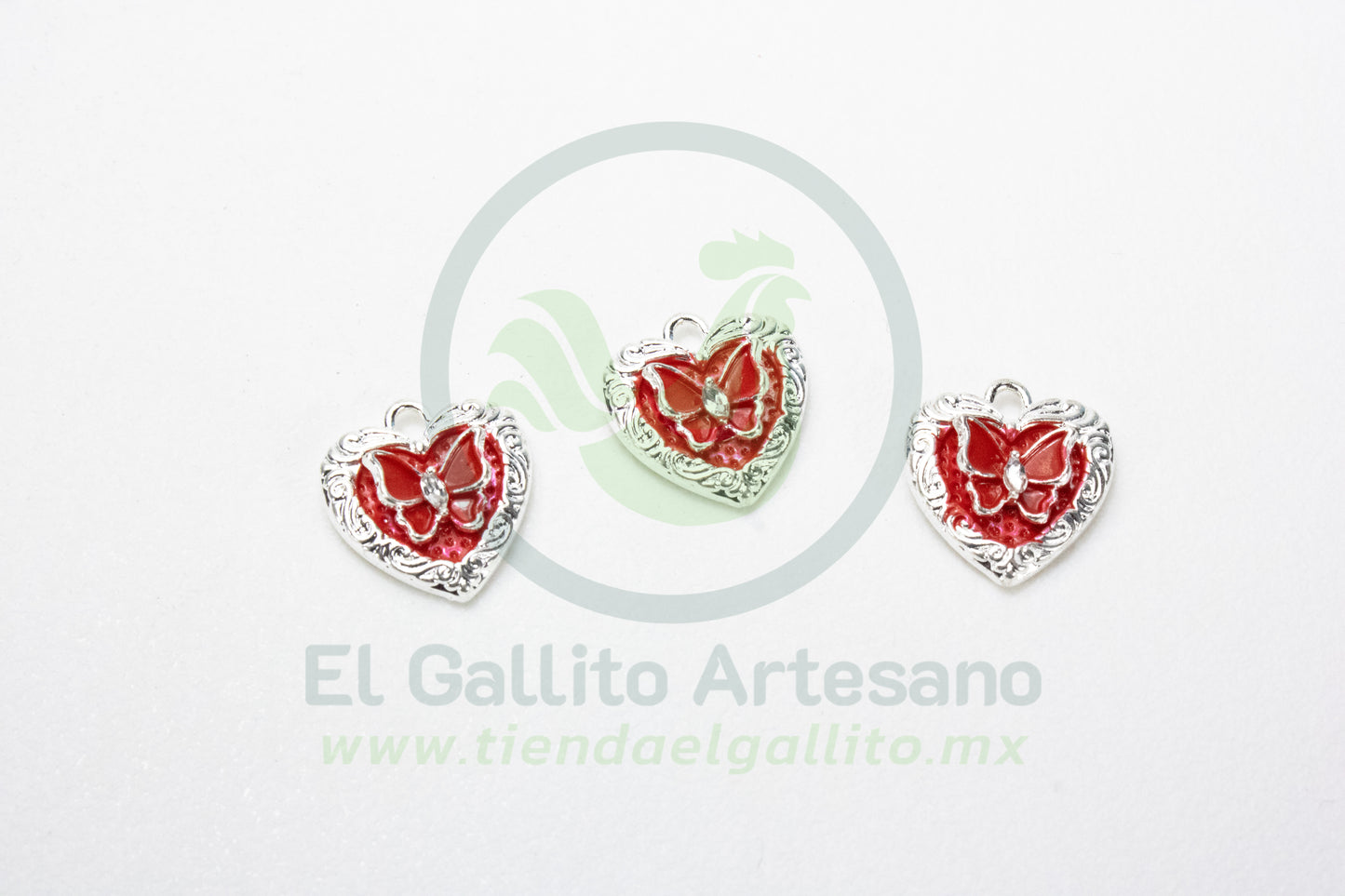 Dije #4 Esmaltado | Mariposa Corazón