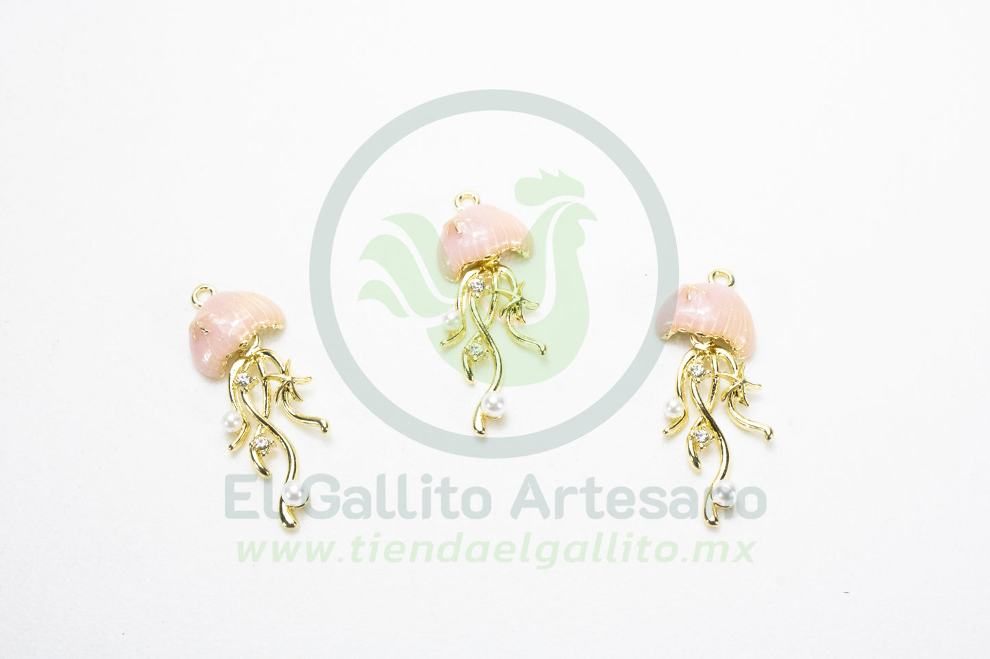 Dije #4 Esmaltado | Medusa Dorada