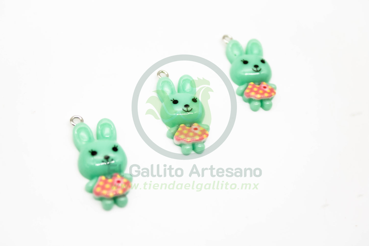 Conejo Vestido Playa - Dije Acrílico