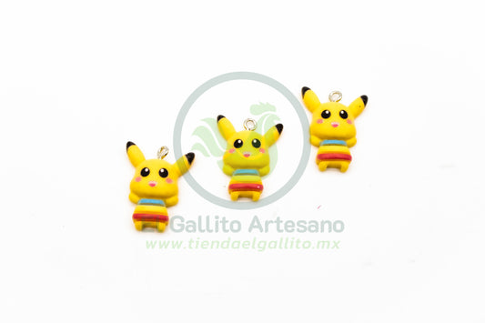 Pikachu Colores - Dije Acrílico