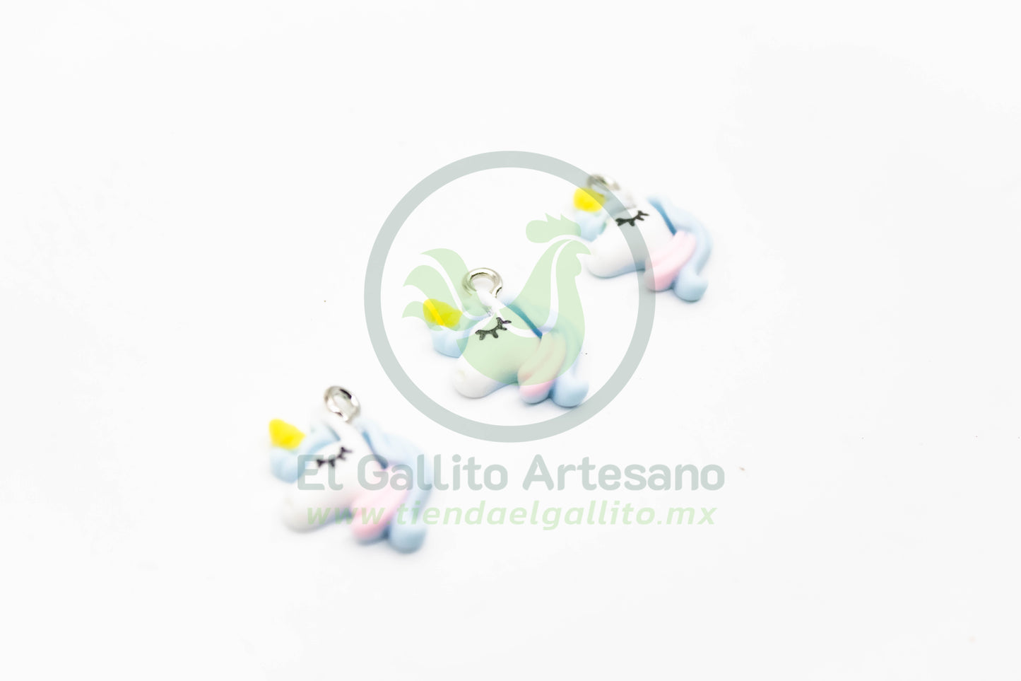 Cabeza Unicornio Azul - Dije Acrílico