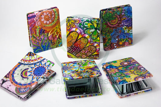 Espejo Cuadrado 25-1 #11 | Mandalas Retro