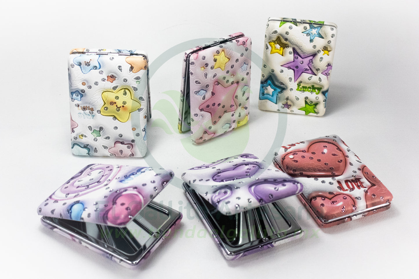 Espejo Cuadrado 25-1 #02 | Corazones Kawai