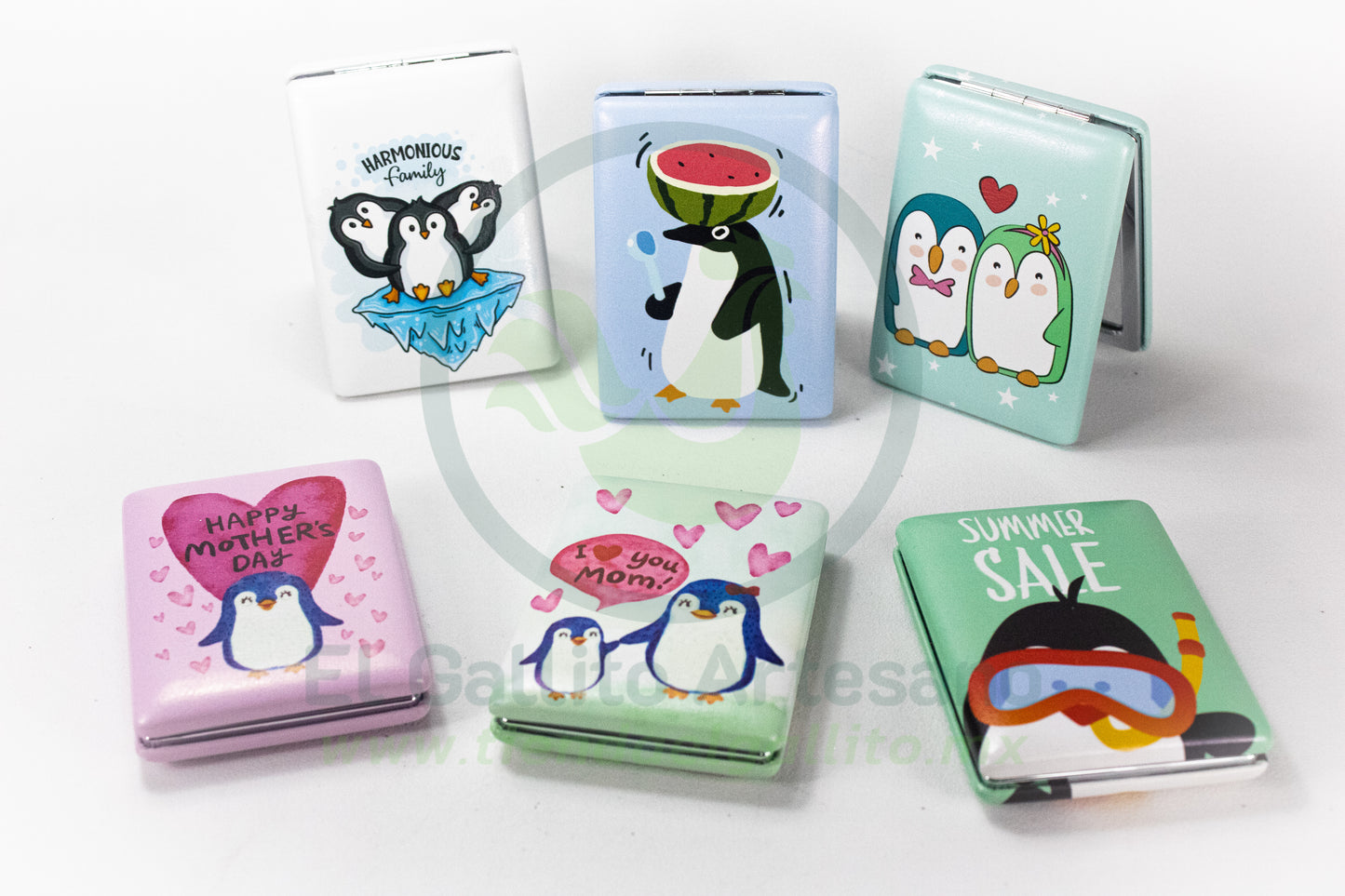 Espejo Cuadrado 25-1 #07 | Pingüinos