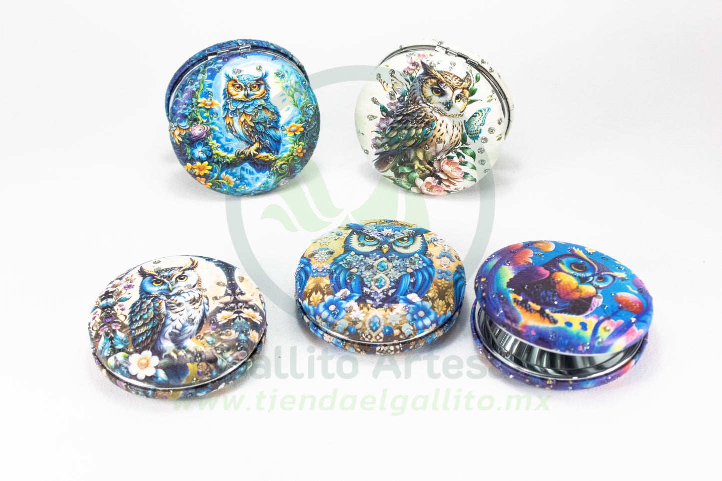 Espejo Redondo 25-1 #15 | Búhos Azules