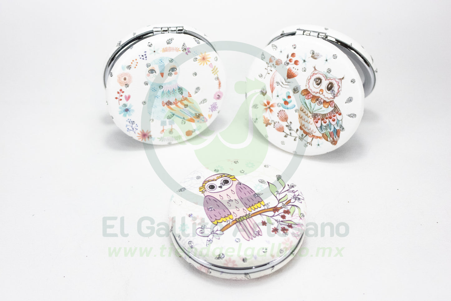 Espejo Redondo 25-1 #16 | Lechuzas Caricatura