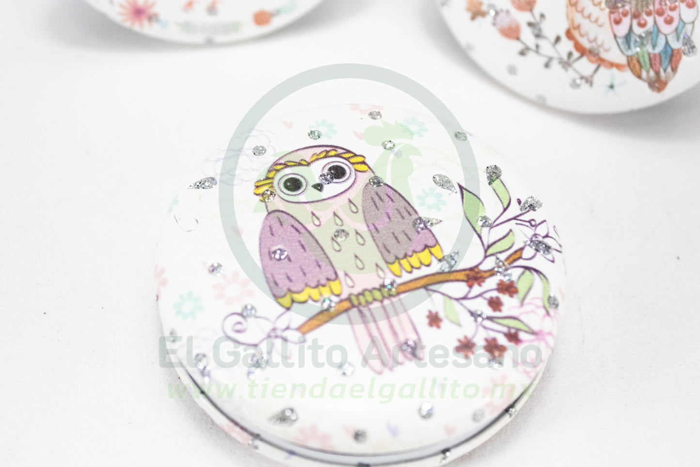 Espejo Redondo 25-1 #16 | Lechuzas Caricatura