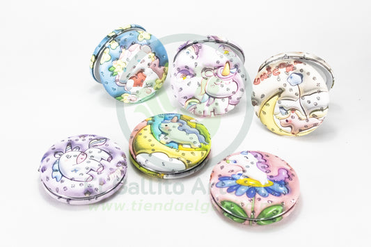 Espejo Redondo 25-1 #17 | Unicornios Varios