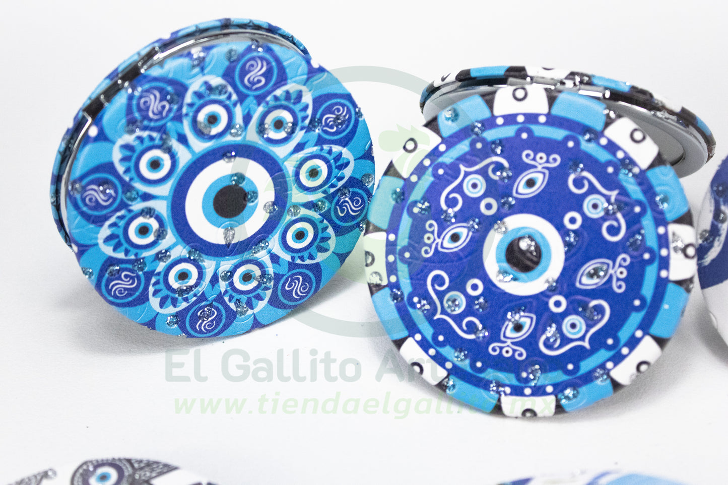 Espejo Redondo 25-1 #20 | Ojo Turco Azul 2