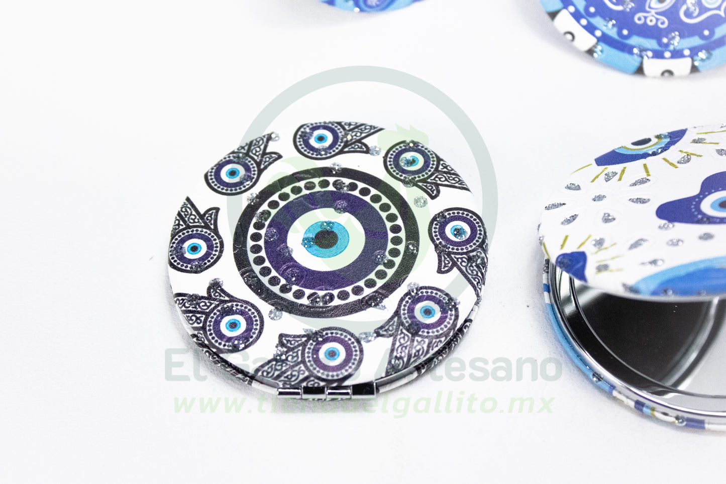 Espejo Redondo 25-1 #20 | Ojo Turco Azul 2