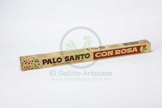 Cajita Palo Santo-Rosas 8pz