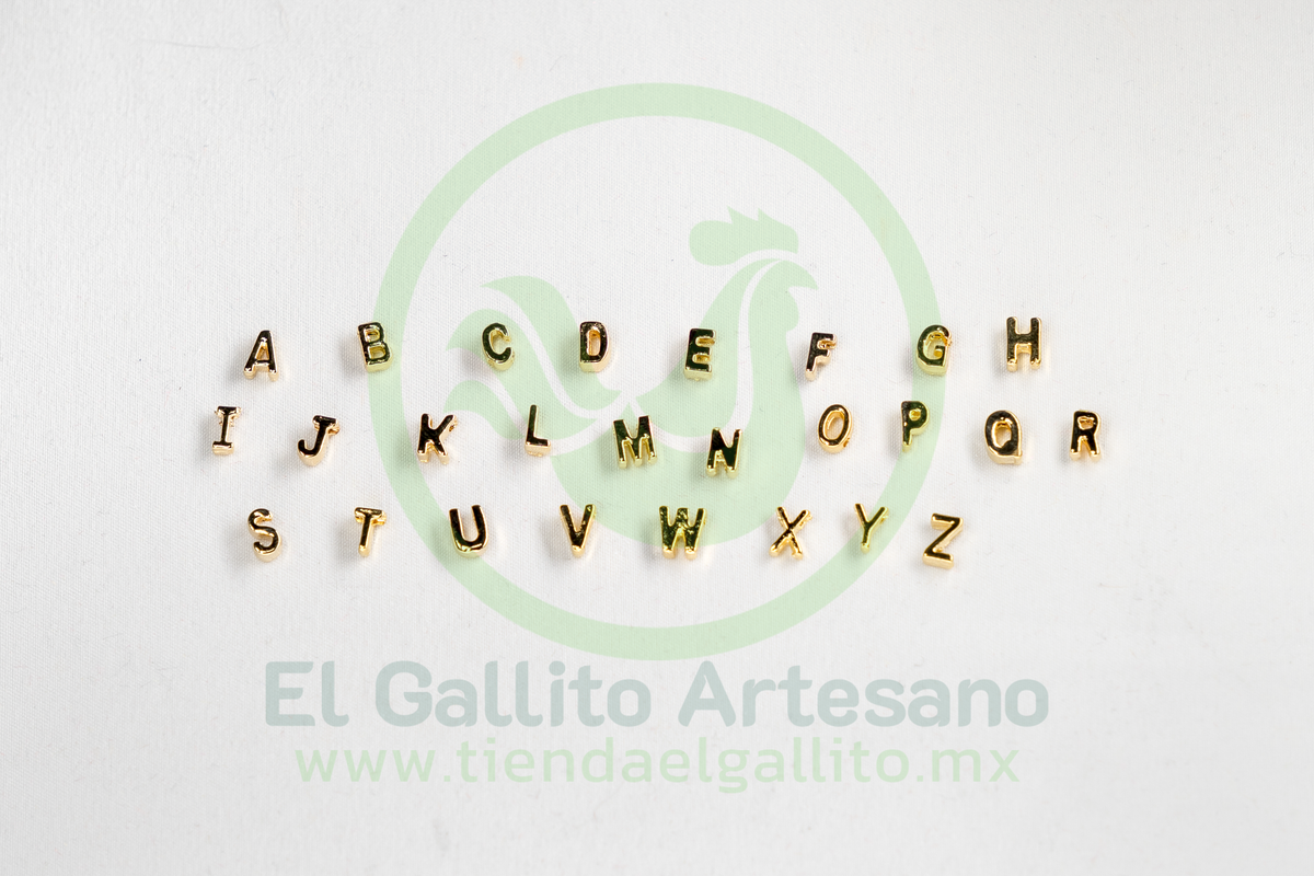 Letra Mini (Abecedario Completo) - Chapa de Oro #1121 – elgallitoartesano