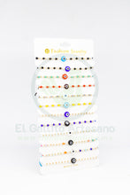 Cargar imagen en el visor de la galería, Paq. Pulsera 3-15 | Perlita Ojo Turco 12pz
