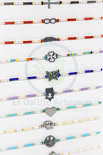 Cargar imagen en el visor de la galería, Paq. Pulsera 3-21 | Miyuki Dije Metal 12pz
