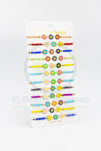 Cargar imagen en el visor de la galería, Paq. Pulsera 3-22 | Cadena Flor Multi Chapa 12pz
