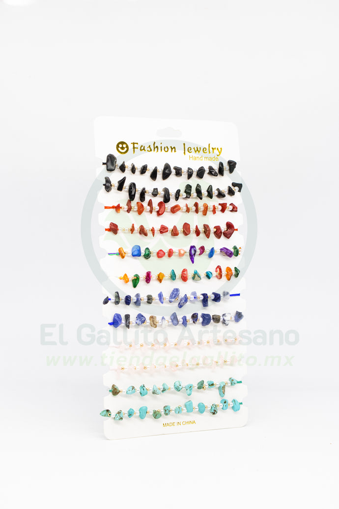 Paq. Pulsera 3-23 | Chips Perla 12pz